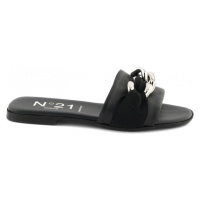 Pantofle no21 chunky chain embellished slides černá