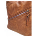 Velký středně hnědý kabelko-batoh s šikmou kapsou