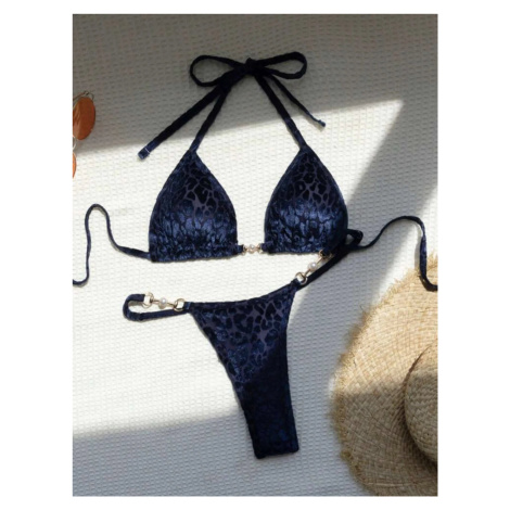 Dámské leopardí plavky – tanga střih, speciální tkanina
