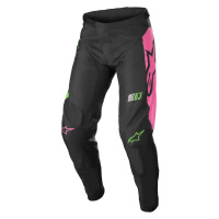 ALPINESTARS RACER COMPASS kalhoty dětské černá/zelená neon/růžová fluo