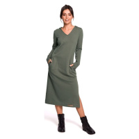 Bewear Dámské mikinové šaty Hajnrich B128 zelená Zelená