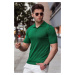 Madmext Men's Green Polo Collar Knitwear T-Shirt 5078
