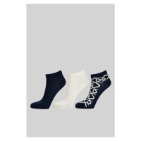 PONOŽKY GANT G PATTERN ANKLE SOCKS 3-PACK modrá