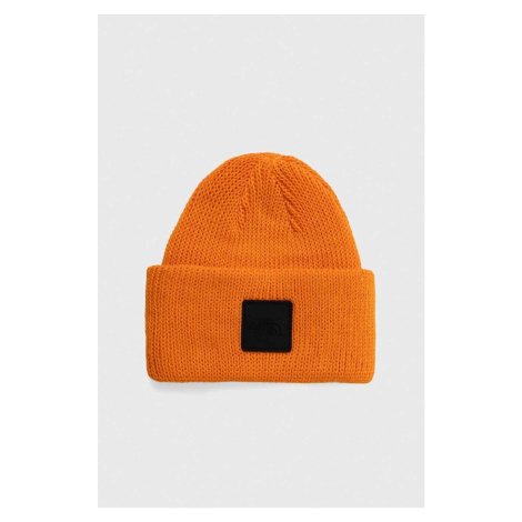 Čepice The North Face oranžová barva, z husté pleteniny