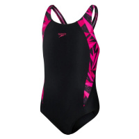 Dívčí plavky speedo hyperboom splice muscleback girl black/electric