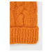 Čepice z vlněné směsi United Colors of Benetton oranžová barva, z husté pleteniny