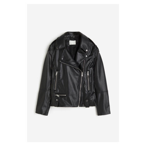 H & M - Motorkářská bunda's povrchovou vrstvou - černá H&M