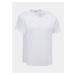 Sada dvou bílých pánských basic triček Lacoste