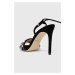 Semišové sandály Elisabetta Franchi černá barva, SA78B32E2
