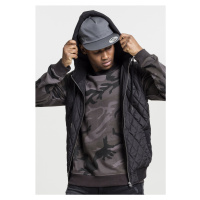 Pánská vesta // Urban classics Diamond Quilted Hooded Vest blk/blk