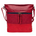 Tmavě červená crossbody kabelka s praktickou přední kapsou Doren