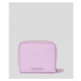 Peněženka karl lagerfeld k/ikonik 2.0 nylon sm zip wlt růžová