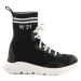 Kotníková obuv no21 high top knit gymnic sneakers lace up černá