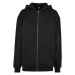 Ladies Oversized Zip Hoody - black