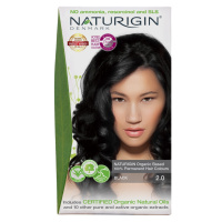 NATURIGIN Organic Based 100% Permanent Hair Colours Black 2.0 barva na vlasy 115 ml