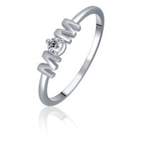JVD Krásný stříbrný prsten se zirkonem MOM SVLR0984X61BI