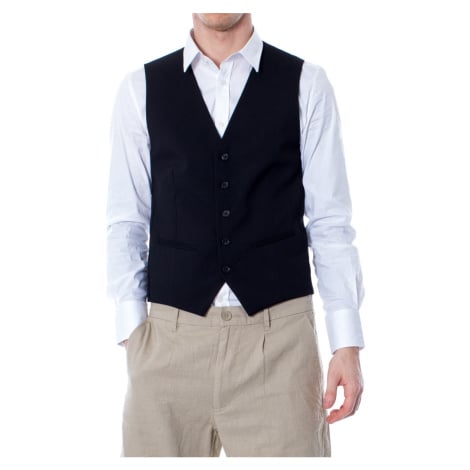 Selected SLIM MYLOLOGAN BLACK WAISTCOAT B NOOS 16052660 Černá