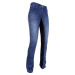 Kalhoty jezdecké Summer Denim HKM, s celokoženým sedem, dětské, jeans blue/deep blue