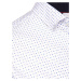 Dstreet Módní bílá košile s jemným modrým vzorem