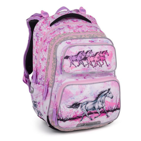 Školní dvoukomorový batoh Bagmaster - koně