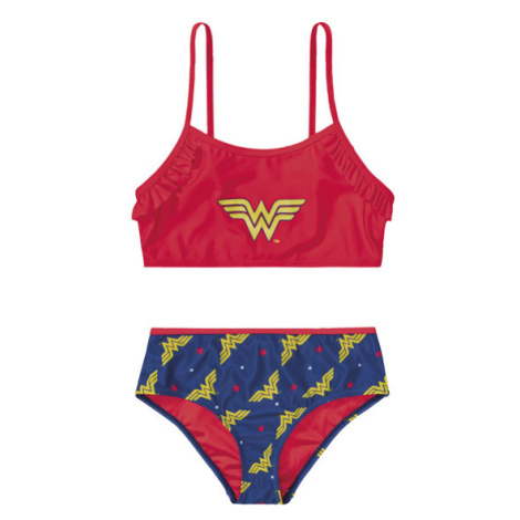 Dívčí plavky (bikiny / Wonder Woman / červená)
