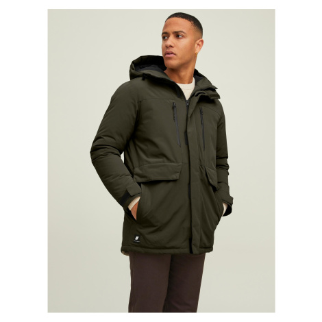 Khaki parka s kapucí Jack & Jones Bach