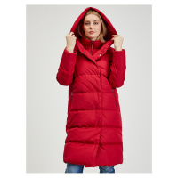 Červený dámský prošívaný kabát ORSAY