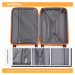 Cestovní kufr na kolečkách KONO Classic Collection - oranžový - 77L