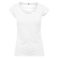 Build Your Brand Dámské tričko s vykrojenými zády BY035 White