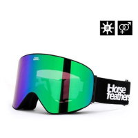 HORSEFEATHERS Snowboardové brýle Edmond - black/mirror green BLACK