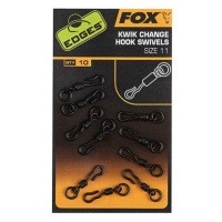 Fox Obratlík Edges Kwik Change Hook Swivels 10ks - vel.11