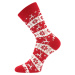 Lonka Elfi Unisex ponožky s vánočním motivem BM000002822200100638 červená