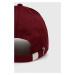 Bavlněná baseballová čepice Guess vínová barva, s aplikací