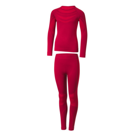 CRIVIT Dívčí funkční bezešvé spodní prádlo, 2dílná souprava (tmavě červená)