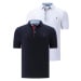 DOUBLE SET T8582 DEWBERRY MEN'S T-SHIRT-NAVY-WHITE