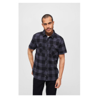 Pánská košile Brandit Checkshirt Halfsleeve - černá, šedá