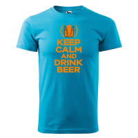 DOBRÝ TRIKO Pánské tričko s potiskem Keep calm beer