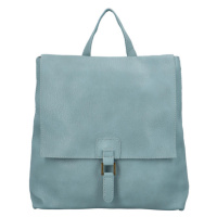 Stylový dámský koženkový kabelko-batoh Octavius, džínovo-modrý