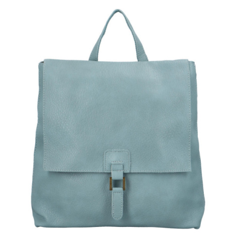 Stylový dámský koženkový kabelko-batoh Octavius, džínovo-modrý MaxFly