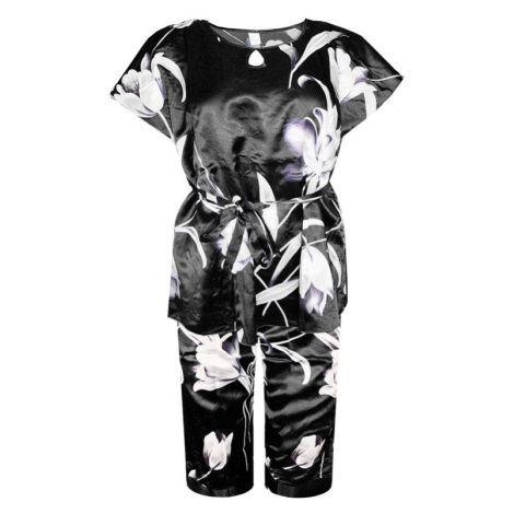 Zoe saténové letní pyžamo 0 černá