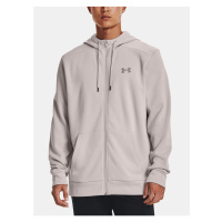 Světle šedá pánská mikina na zip s kapucí Under Armour UA Armour Fleece FZ Hoodie