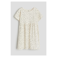 H & M - Šaty z bavlněného žerzeje - béžová