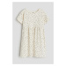 H & M - Šaty z bavlněného žerzeje - béžová