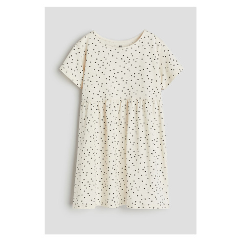 H & M - Šaty z bavlněného žerzeje - béžová H&M