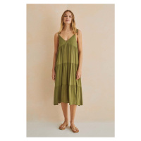 Šaty women'secret JAMAICA zelená barva, midi, oversize, 5545114