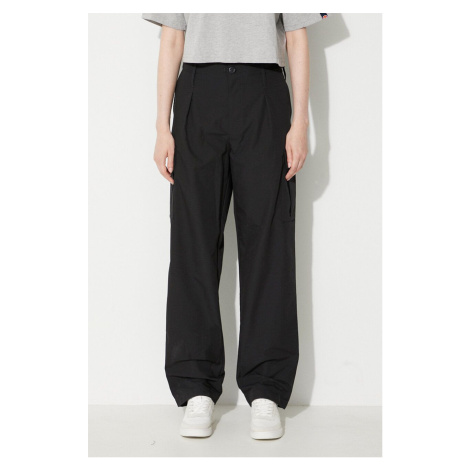 Kalhoty adidas Cargo Pant IA2456 dámské, černá barva, kapsáče, high waist