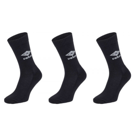 Umbro SPORTS SOCKS 3 PACK Ponožky, černá, velikost