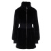 Černý kožešinový kabát - KARL LAGERFELD