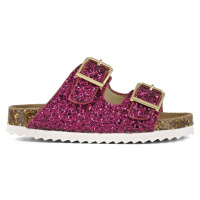 Colors of California Glitter sandal 2 buckles Růžová