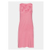 Růžové dámské šaty se vzorem SAM 73